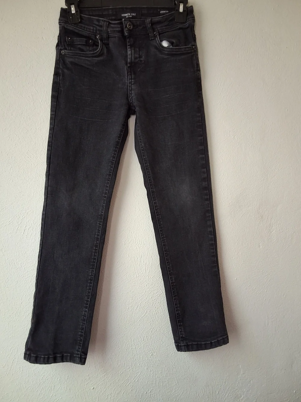Kenneth Cole Kids Washed Black Slim Straight Jeans